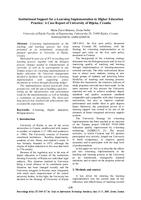 prikaz prve stranice dokumenta Institutional Support for E-learning Implementation in Higher Education Practice: a Case Report of University of Rijeka, Croatia