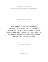 The effects of transport infrastructure and logistics services on international trade and economic growth: the case of Central and Eastern European member states (CEMS)