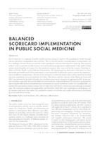 Balanced scorecard implementation in public social medicine