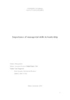 prikaz prve stranice dokumenta Importance of managerial skills in leadership
