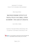 prikaz prve stranice dokumenta Macroeconomic effects of fiscal policy in a small open economy