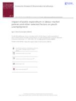 prikaz prve stranice dokumenta Impact of public expenditure in labour market policies and other selected factors on youth unemployment