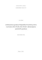 prikaz prve stranice dokumenta Učinkovitost gradova Republike Hrvatske prema normama ISO 37120, ISO 37122 i dimenzijama pametnih gradova