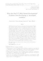 prikaz prve stranice dokumenta Kako IKT utječe na ljudski razvoj?  Dokaz zemalja u razvoju naspram razvijenih zemalja