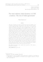 prikaz prve stranice dokumenta Dinamika intraindustrijske trgovine u zemljama SIE:  uloga sporazuma o slobodnoj trgovini