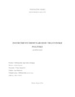 prikaz prve stranice dokumenta Instrumenti međunarodne trgovinske politike
