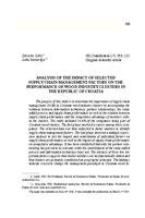 prikaz prve stranice dokumenta Analiza utjecaja odabranih čimbenika menadžmenta opskrbnog lanca na poslovanje drvnih klastera  u Republici Hrvatskoj