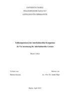 prikaz prve stranice dokumenta Teilkompetenzen der interkulturellen Kompetenz als Voraussetzung für interkulturelles Lernen