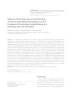 prikaz prve stranice dokumenta Influence of the New Law on the Protection of Persons with Mental Disturbances on the Frequency of Involuntary Hospitalization at a Psychiatry Clinic of CHC Rijeka